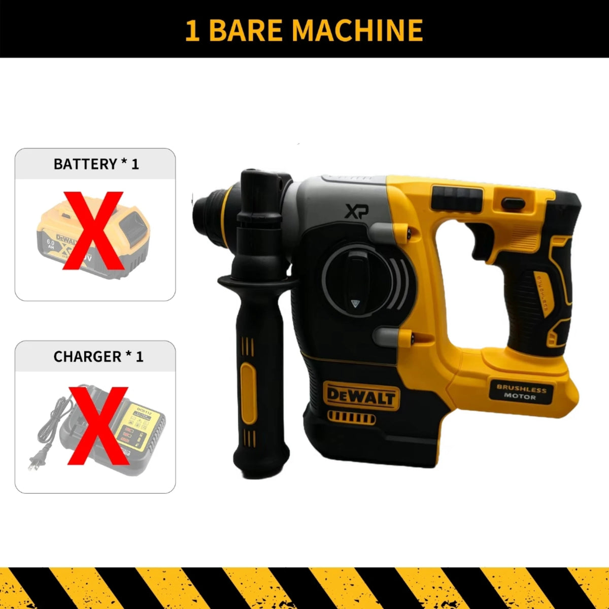 DEWALT DCH273 Rotary Percussion Drill 18V/20V MAX SDS Brushless 1 Inch PLUS L-shaped Woodworking Impact Drill（no Battery）
