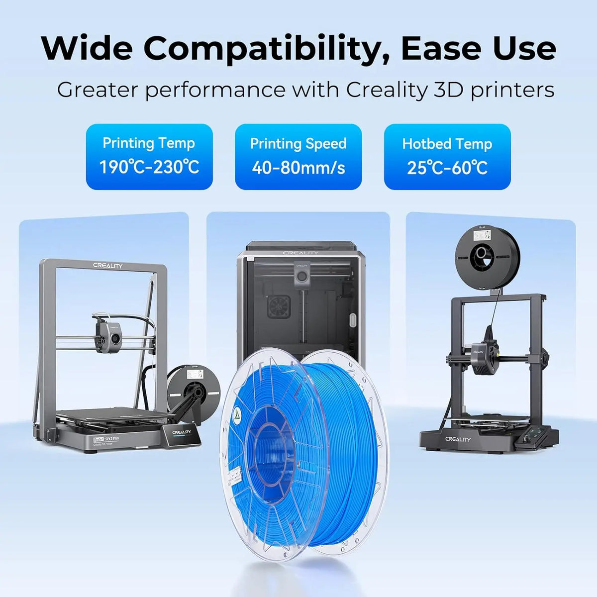 Creality Hyper PLA RFID Filament 1.75mm 1KG High-speed Printing Comes with A Built-in Chip To Recognize Colors for K2 Plus Combo