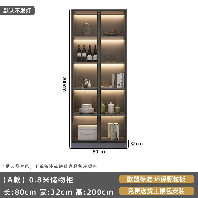 Customized sideboards, high cabinets, light luxury, modern living room storage cabinets, wine cabinets, integrated wall-walled