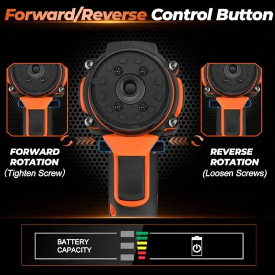 21V Brushless Cordless Drill Driver Kit 5-in-1 Multi-Head System with 2 Batteries and Charger Right Angle Adapter Offset Head 3