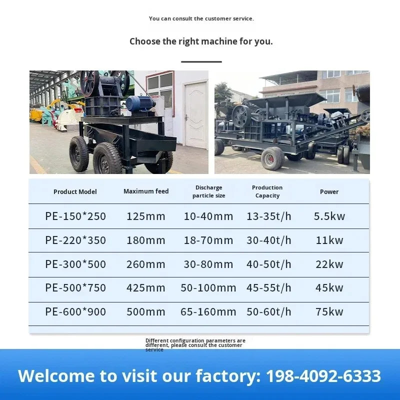 Customized Mobile Jaw Crusher Truck Construction Waste Crushing Station Rock Granite Crusher Stone Sand Making Machine 1 Year