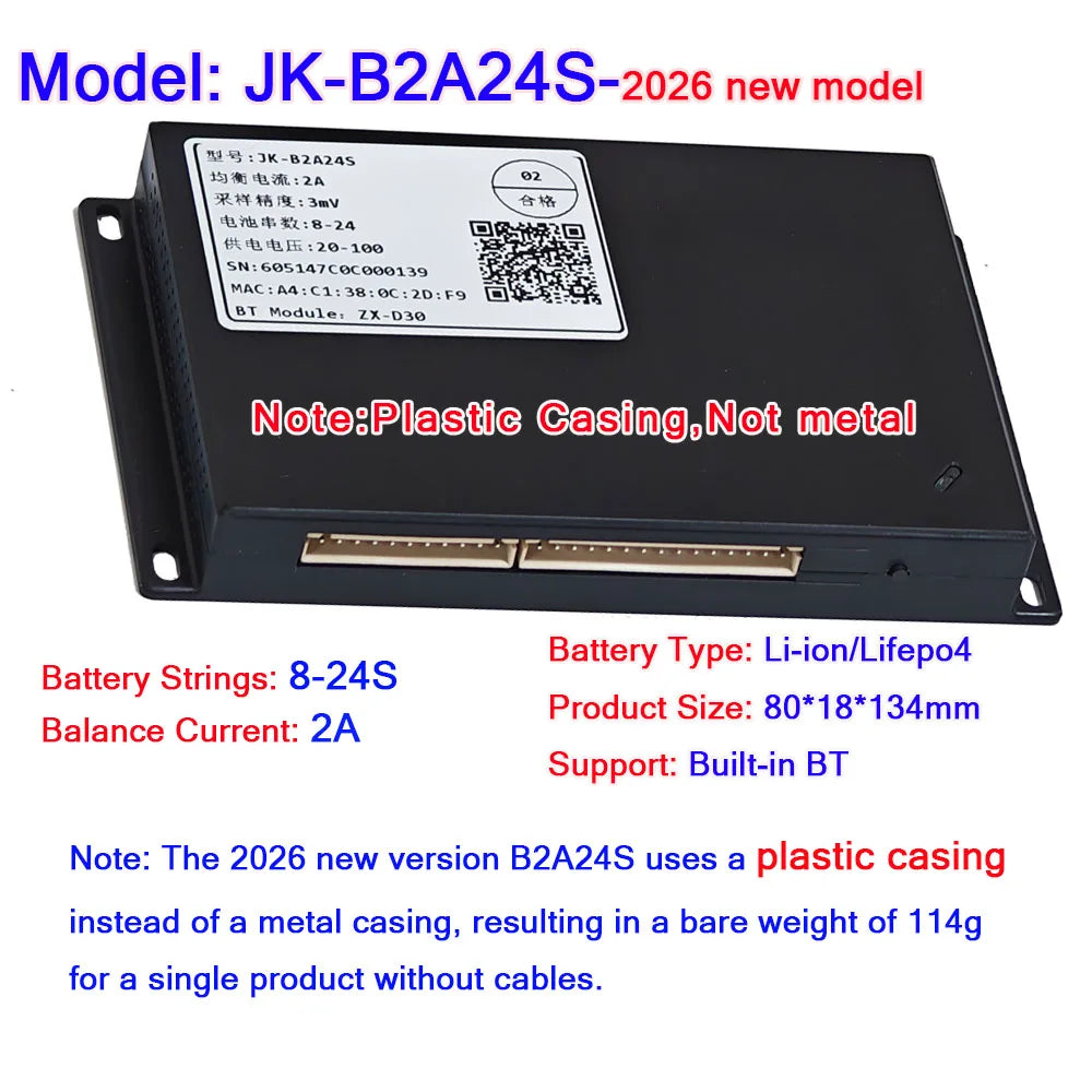 Jkbms Balancer B2A16S 2a JK 2s 16S 24s 4a Active Smart B4A24S DZ08 11 Bt for LI ION Lto Lfp Bms 8s 13s NX JKBMS Equalizer B2A24S