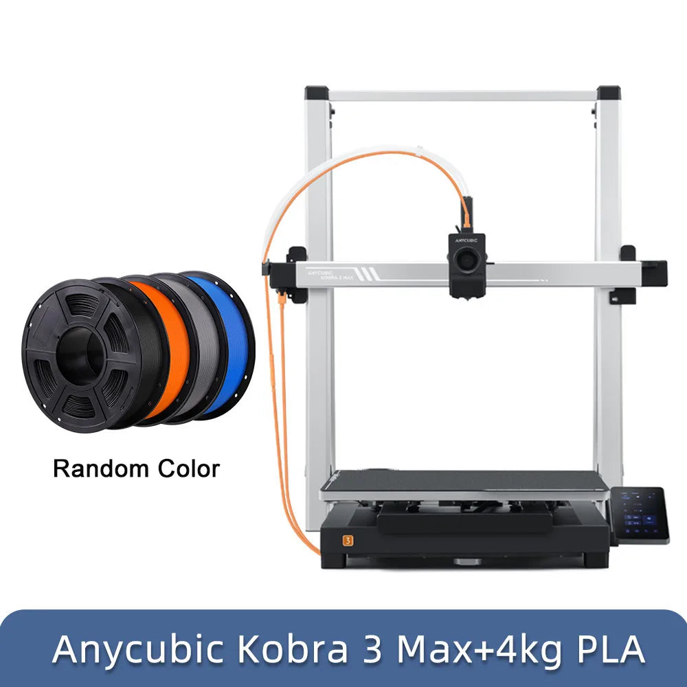 3D Printer ANYCUBIC Kobra 3 Max Maximum 600mm/s Print Speed With Large Format 500*420*420mm FDM Automatic Leveling