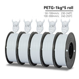KINGROON High Speed PETG 3D Filament PLA/PETG 5KG 3D Printing Filament 1.75mm 100% Neatly Wound HS Filament 350mm/s Printing
