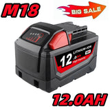 1/2/4PACK M-18 Lithium-Ion Replacement 12.0AH Battery M-18 48-11-1812, 48-11-1850, 48-11-1852, 48-11-1828, 48-11-1862