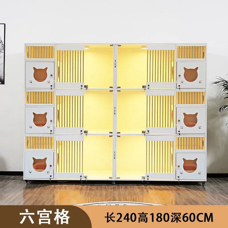 cage, solid wood cat cage, pet shop, glass cat breeding cabinet, display cabinet, foster cabinet, cattery,