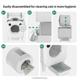 Smart low noise cat litter box with APP control and multi cat monitoring for indoor pet odor-free toilet