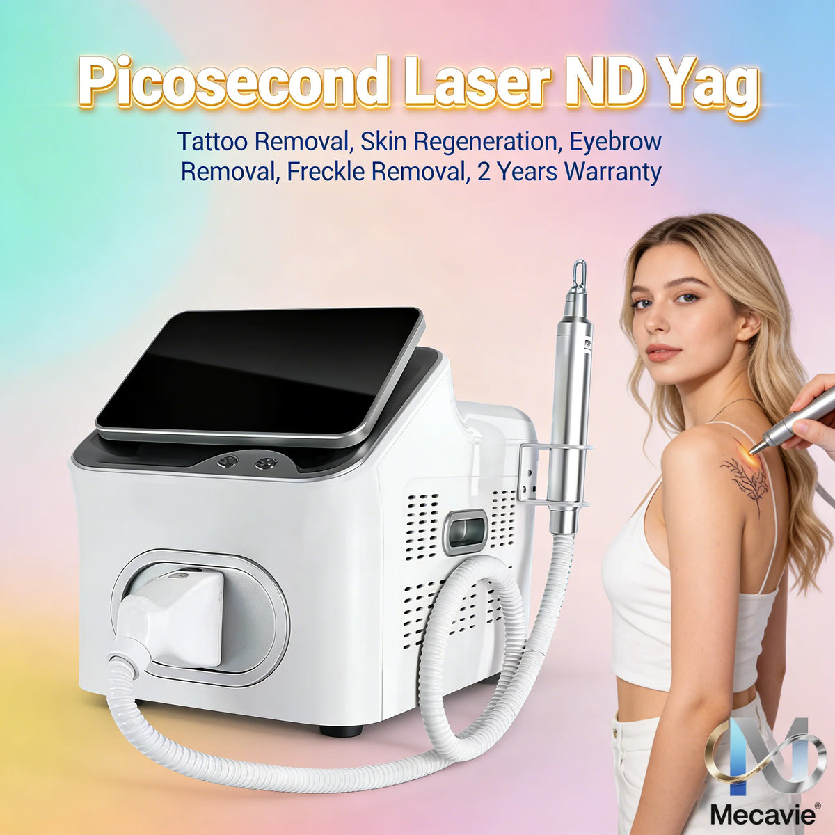 Picoseconds Tattoo Removal Nd Yag Q-switch 532 755 1064 1320nm Pico Laser Eyebrow Wrinkle Removal Machine For Salon