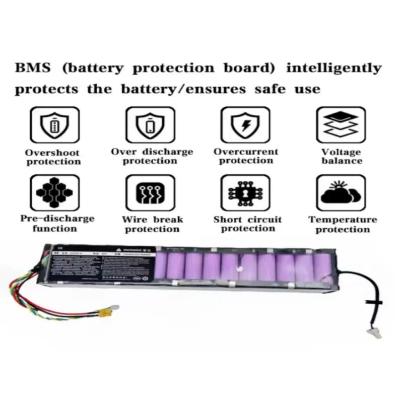 36V 10500mAh Lithium Battery Pack 10S3P for Xiaomi M365 Electric Scooter Waterproof Bluetooth Communication Long Range 30KM
