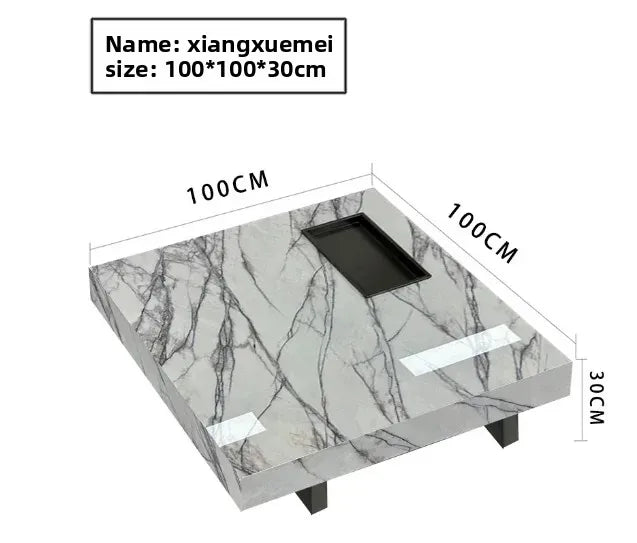 Coffee Table Sintered Coffee Table Oversized Large Square Coffee Rock Plate End Table New Design