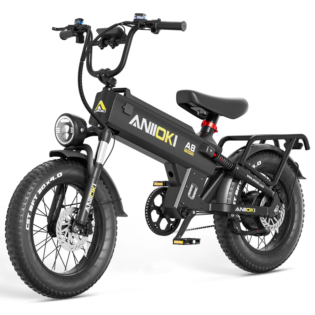 Aniioki ebike 60ah electric bike 1600W Motor Electric Bicycles for Adults aniioki a8 pro max 20"*4" Fat Tires 49km/h