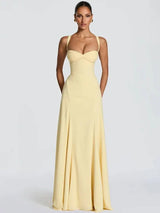 Mozision Off-shoulder Backless Sexy Maxi Dress Women Elegant Spaghetti Strap Sleeveless Bodycon Club Party Evening Dress Fashion