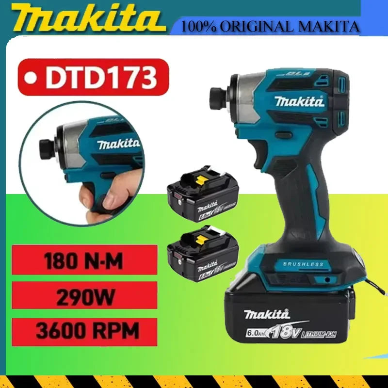 Makita Impact Driver DTD171 Brushless Rechargeable Screwdriver Drills Cordless Power Tools 18V BL Motor Bare Tool Unit Tools
