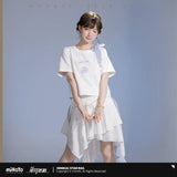 Genuine MiHoYo Game Honkai Star Rail Robin Short Sleeve T-shirt Women Daily Wear Skirt Cosplay Costume Tops Tees Birthday Gift