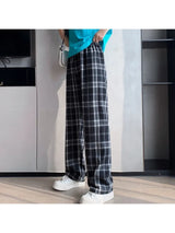Ins Trendy Korean Style Women Ice Silk Straight Pants, Spring Autumn New Draped Slim All-Match Student Commute Trousers