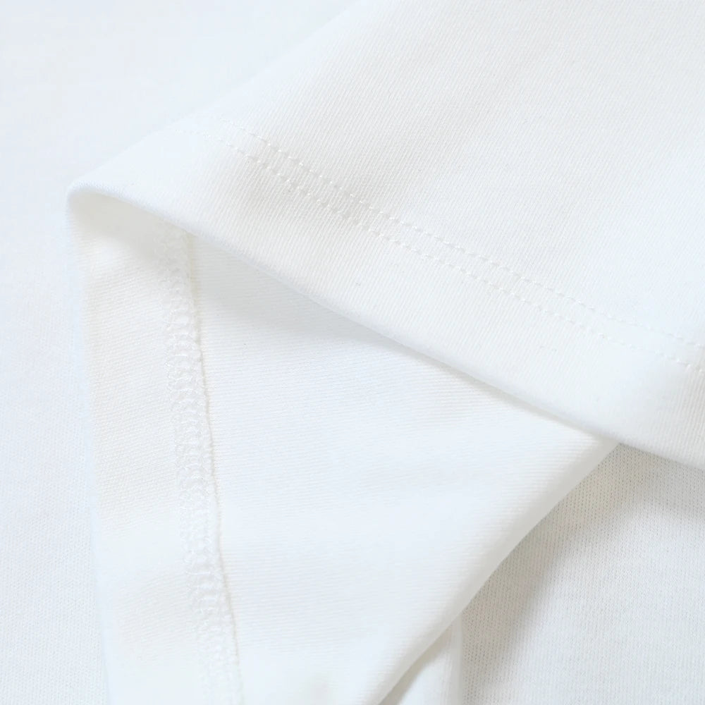 Summer New Women's Cotton Heat Transfer Letter round Neck Loose Casual Shoulder T-Shirt Short Sleeve Print Casual Style