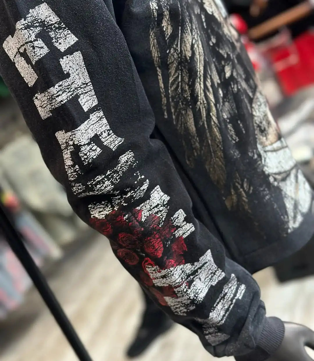 Angel Child Aesthetic Printed Niche Fashion Long-Sleeves for Autumn\winter 2025 Popular Distressed Design Gothic Pullovers
