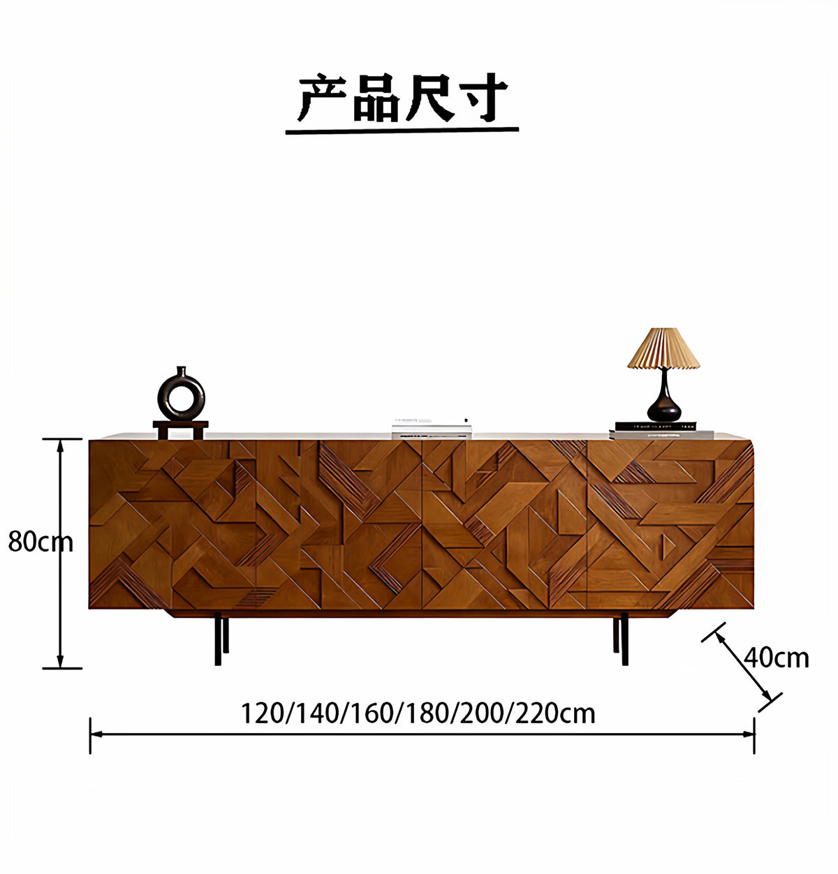Solid wood dining side cabinet entrance entrance decoration living room multi-functional storage cabinet