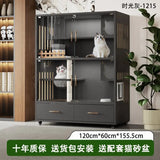 Cat nest cat villa solid wood household indoor litter box with toilet integrated cabinet luxury large cat house