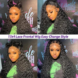 200% 40 Inch 13x4 Deep Wave Lace Front Wig Brazilian Virgin Human Hair