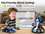 APITOR Building Blocks MIT APP Control Scratch Programmable Monster Robot Car Building Blocks STEM Electric DIY Coding Toy Birthday Gift For Children