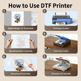 A4 DTF Printer XP600 Printhead 21cm Direct to Film Printer for Dark Light T-Shirt Fabric Garment Clothes DTF Printing Machine