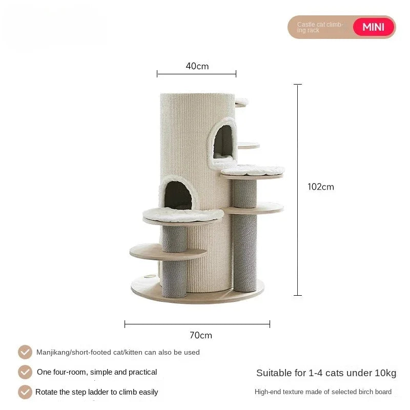 Towers for Big Cats with Multiple Hamocks, Climbing Games, Cave Cave Training Supplies, Cats Accessories, Home Pet Items