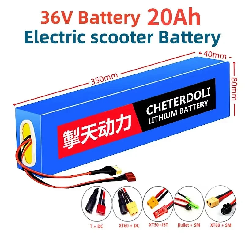 Hot selling e-bike 36V 10S4P 20Ah 18650 Battery Pack 350W 500W 750W 42v Lithium E-Bike Battery Rechargeable Li-ion Battery