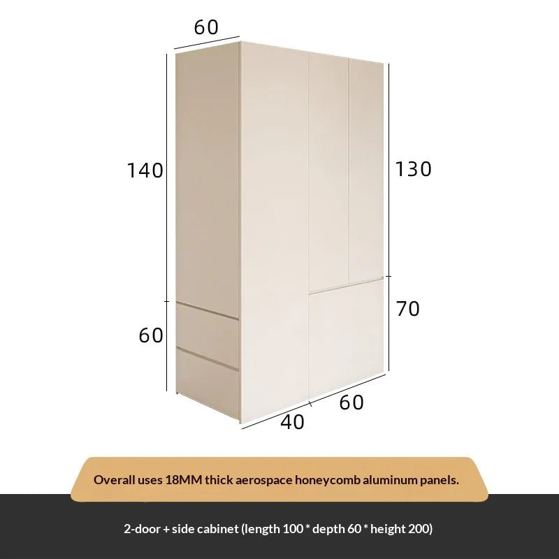 Any Size Custom Honeycomb Aluminum Alloy Multi Storage Bed End Cabinet Bedroom Home Water Moisture Durable Wardrobe Cabinet Stur