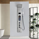 Golden Black Shower Panel Wall Rain Waterfall Shower Faucet Bathroom Shower Set APS Body Spray Jets Plastic Handshower Head
