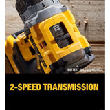 DEWALT 20V XR Brushless Cordless Electric Driver with Tool Box 1/2'' Drill Compact Electric Screwdriver Set DCD800NT