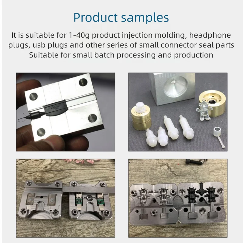 20g-100g Vertical Injection Molding Machine Automatic Molding Tools For Polymer ABS PP PC PE PET PVC Plastic Injection Molding