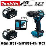 Genuine Makita 18V 6Ah 5Ah Rechargeable Battery for Makita Power Tools Li-ion Replacement 18v Battery+charger+Electric Drill