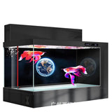 All-in-One AquariumUltra White Glass Side+Top Filtering LED Lights One Click Drainage Touch Screen Display Rectangle Aquarium Bu