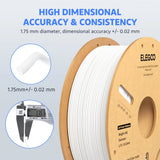 ELEGOO 1.75mm PLA+ Filament 2KG Set Plastic 3D PLA for Most FDM 3D Printers Dimensional Accuracy +/- 0.02mm 2pcs*1kg PLA+ Set