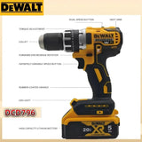 Dewalt DCD796 18V Cordless Brushless Impact Drill Brushless Drill Multifunctional Rechargeable Portable  Battery Power Tools