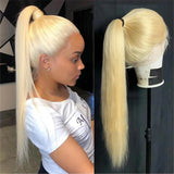 Bone Straight 360 Full Lace Wig Human Hair Brazilian 613 Honey Blonde