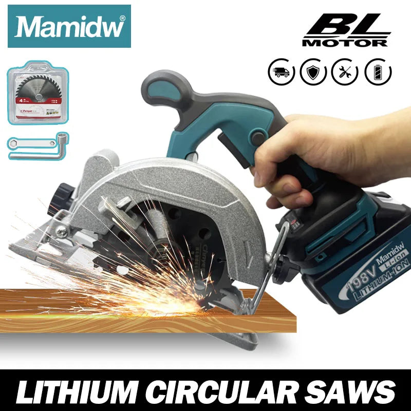5inch Brushless Electric Circular Saws Adjustment Woodworking Electric Cutting Saw 18V Power Tools For Makita Battery PIN