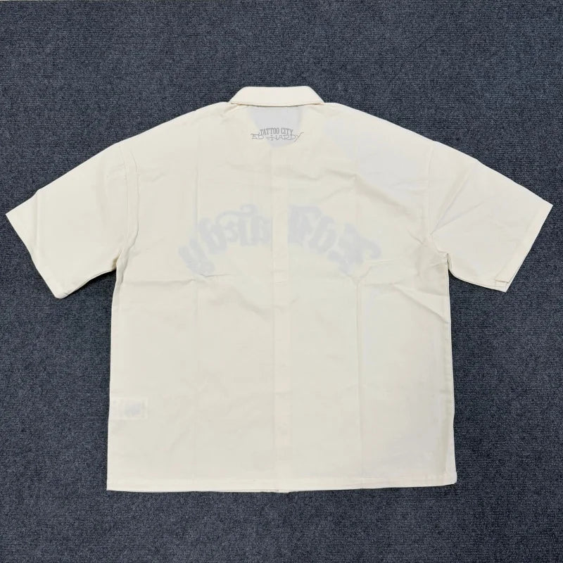 Fashion Letter Printed Tshirt American Style Streetwear T Shirt Summer Men Casual Short Sleeve Harajuku T-shirt Oversize Tops