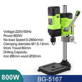 Allsome Bench Drill Press,Variable Speed Benchtop Drill Machine,6-Speed,Green