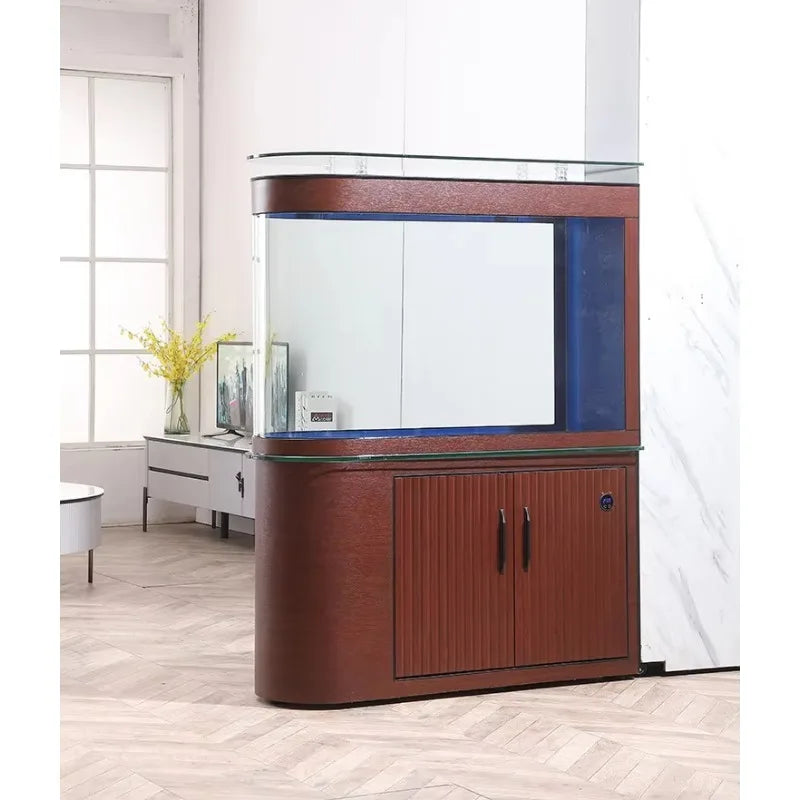 All-in-One AquariumBullet Head Bottom Filter Goldfish Aquarium Partition Glass Eco-friendly Smart Living Room Office Medium Larg