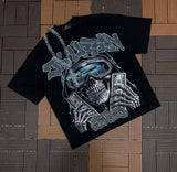 High Quality Minimalism Men's Oversizeds Gothic Printed American Retro Short-Sleeves Sports Washed Element T-Shirts 2026