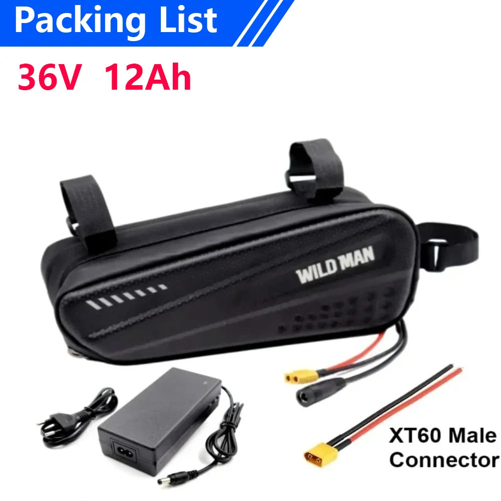 48V 36V Electric Scooter/Bicycle Battery 14Ah 12Ah 10Ah High Capacity Lithium ion Pack Triangle Case For 250-500W Motor