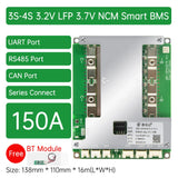 JBD 3S 4S 12V LiFePO4 Li-ion Smart BMS 50A 100A 150A 200A Series Connection With UART 485 CAN Bluetooth