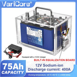 Sodium Ion Rechargeable Battery 12V/15.6V 75Ah 80Ah 230Ah Low Temperature Resistant for Electric Car Golf Cart Off Grid Solar