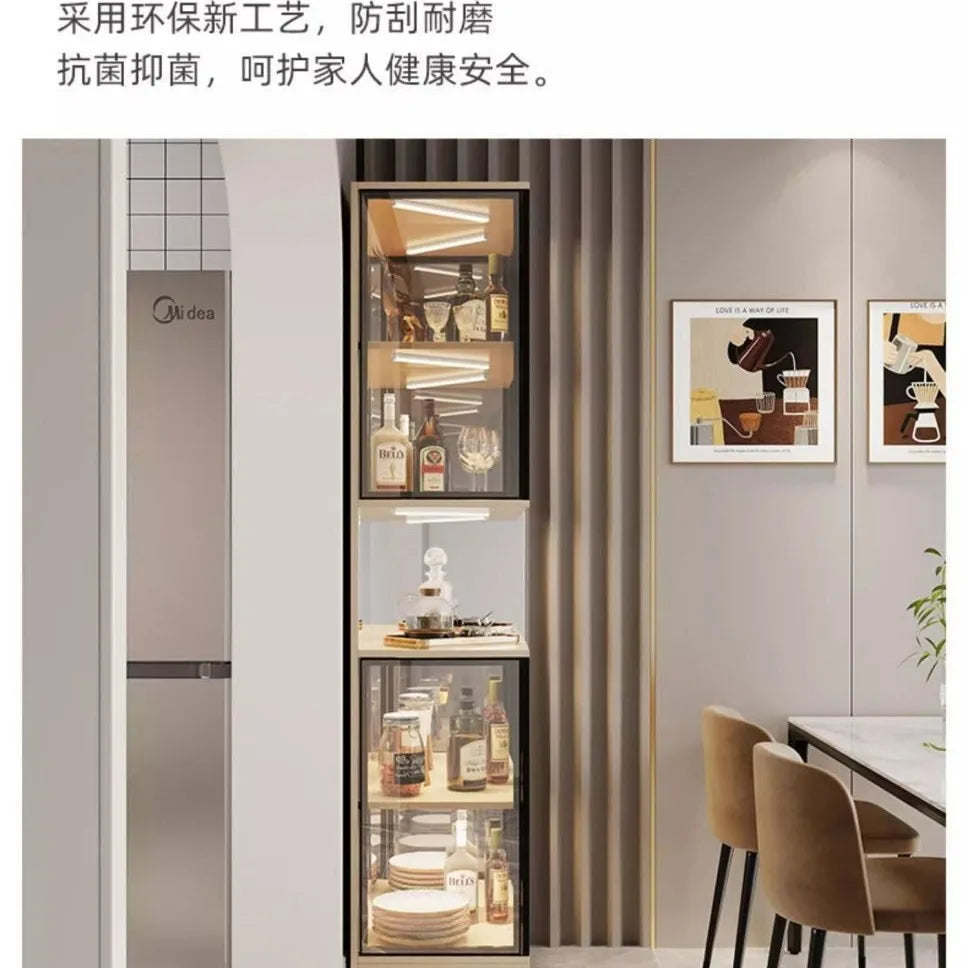 Living room corner glass  display cabinet TV cabinet side wine cabinet rack new