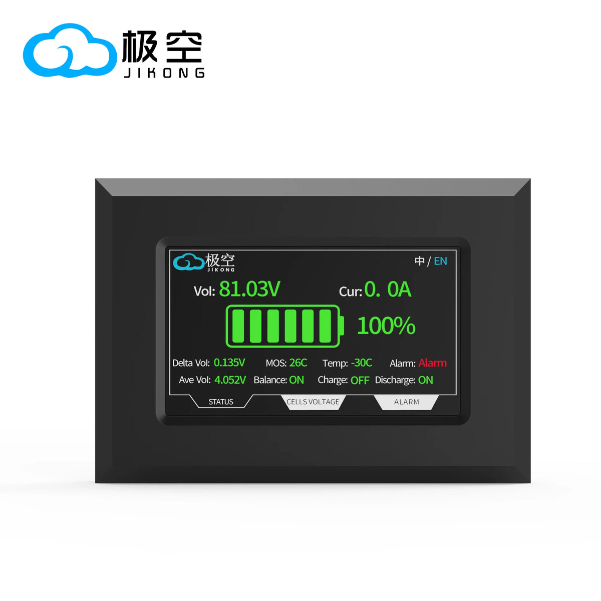 JIKONG BMS 4.3 Inch Screen Display with A 3500mm Cable and 4 Fixing Screws for JIKONG JK BMS