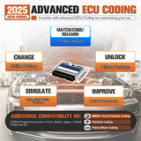 Autel MaxiPRO MP808BT Pro OBD2 Car Diagnostic Tool ECU Coding Refresh Hidden 38+ Service & VAG Guided Upgrade of DS808 MP808S