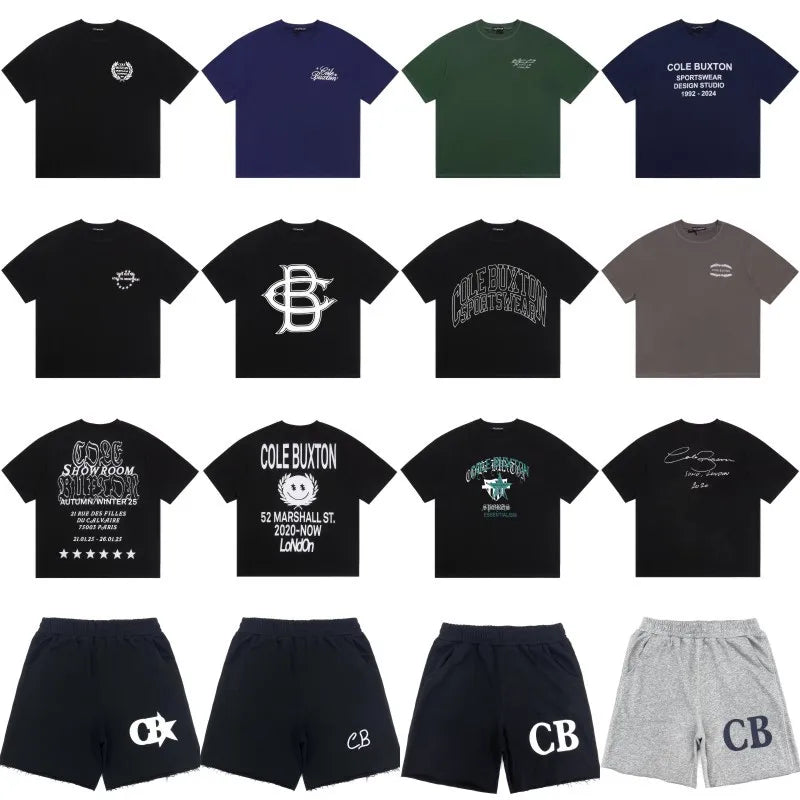 Classics Cole Buxton Simple Short Sleeve Men's Couple Ins Spring and Summer Loose Trend T-Shirt Women's CB Short Sleeve