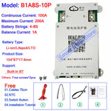 Jikong JK BMS 4s 7s 8s 13s 16s 20s 24s 10s20a 12v 24v 36v 48v 51v 96v 48b 100a 200a Display Seplos Pcb Board Lto Smart Lifepo4